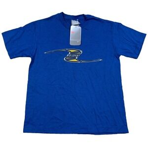 Vintage Y2K Nike Shirt Youth Boys Small Blue Tee Double Side Deadstock 2000s